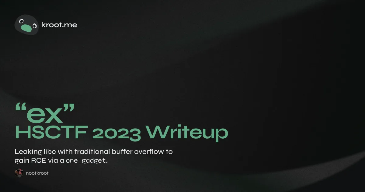 ex – HSCTF 2023 Writeup